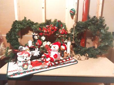 BRASS CHRISTMAS BELLS-WREATHES-COOKIE JAR-SNOWMAN AND MORE