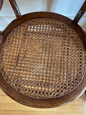 Antique French Country cane-seat chairs (set of 4)