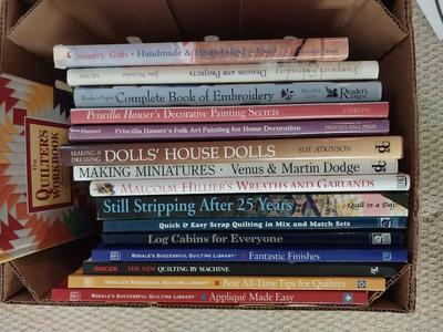 BOX OF NICE VARIETY OF CRAFT AND QUILTING BOOKS