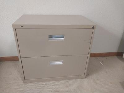 TWO DRAWER METAL LATTERAL CABINET