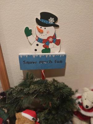 LIGHTUP SNOWMAN SIGN-WREATH-BEAR ON TRIKE AND MORE