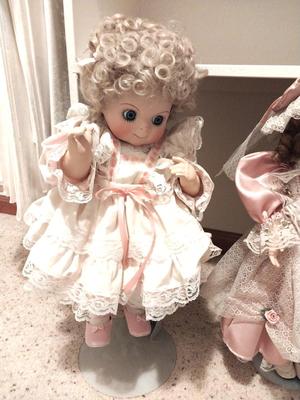 TWO PORCELIAN DOLLS
