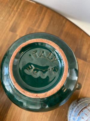 Variety of pottery, dishes, vases, picture