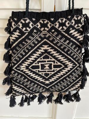 Assorted handwoven bags from various countries