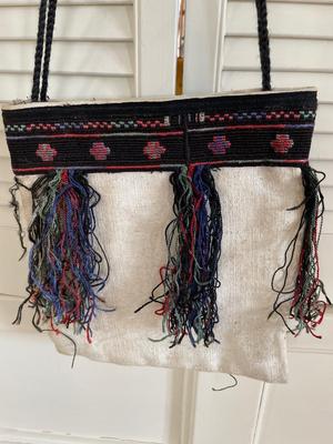Assorted handwoven bags from various countries