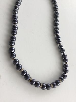 Beautiful blue beaded fashion necklace