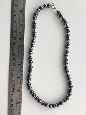 Beautiful blue beaded fashion necklace