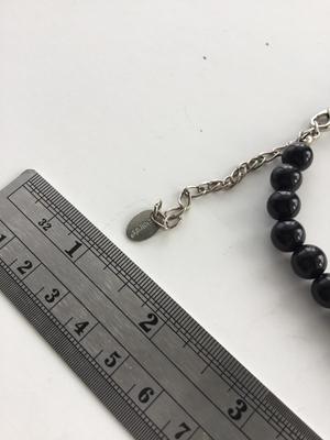 Black beaded fashion necklace