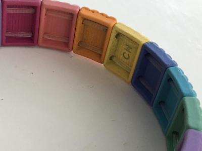 CN. Marked colorful stretchy bracelet