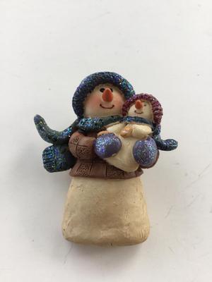 Vintage made in China marked snowman pin