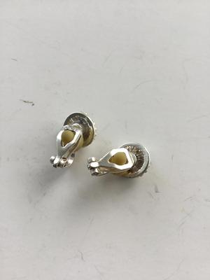 Beautiful round soccer ball clip on earrings