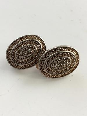 Vintage round oval clip on earrings