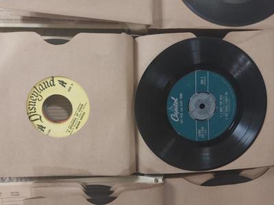THREE BOOKS OF 45 LP'S