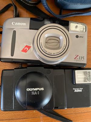 Vintage Argoflex, Canon & Olympus cameras