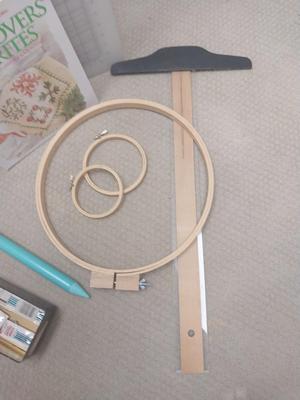 YARN-MAT-HOOPS-KNITTING NEEDLES AND MORE