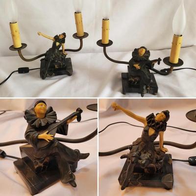 Art Deco Bronze and Marble Lamps (SR-EL)