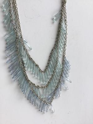 Light blue multi layer fashion necklace