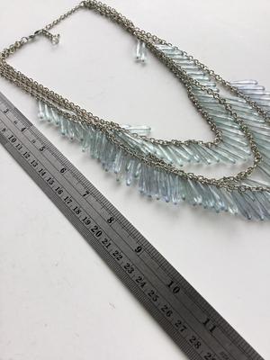 Light blue multi layer fashion necklace