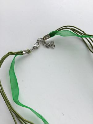 Unmarked green fashion statement necklace