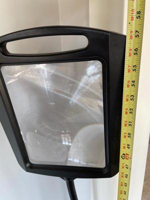 Tall lighted magnifying floor lamp