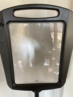Tall lighted magnifying floor lamp