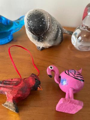 Birds (glass & wood)