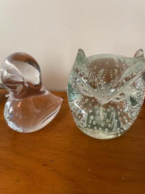Birds (glass & wood)