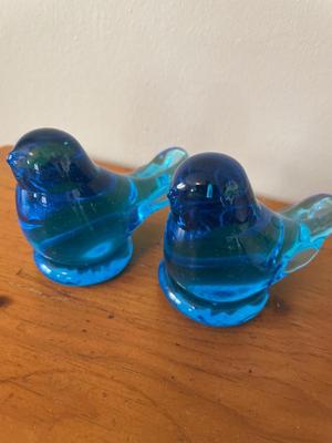 Birds (glass & wood)
