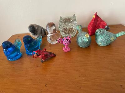 Birds (glass & wood)