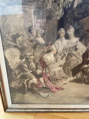 Vincent de Paredes “The Recital” lithograph c. 1900