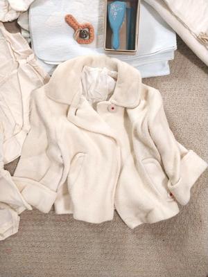 CHILDS VINTAGE OUTFITS- BLANKETS-BRUSH/COMB SET