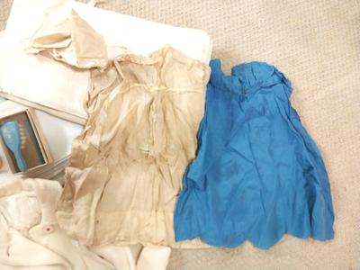 CHILDS VINTAGE OUTFITS- BLANKETS-BRUSH/COMB SET