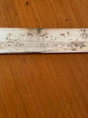 Old Norway David Anderson opener paper knife with Norwegian calendar motif