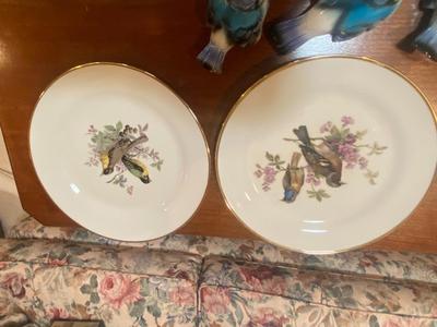 JWK FINE PORCELAIN PLATES FROM W. GERMANY AND 3 GOEBEL BLUE BIRDS