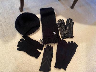 HANSEN HAT AND GLOVES, NICE LEATHER GLOVES AND MORE!