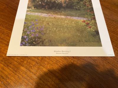 3 UNFRAMED DWAYNE WARWICK PRINTS, AND AN ASSORTMENT OF FRAMES