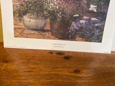 3 UNFRAMED DWAYNE WARWICK PRINTS, AND AN ASSORTMENT OF FRAMES
