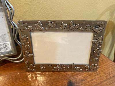 PEWTER FRAMES AND DECORATIVE ELK