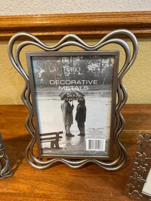 PEWTER FRAMES AND DECORATIVE ELK