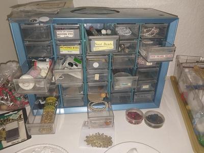 ORGANIZER WITH CRAFT SUPPLIES