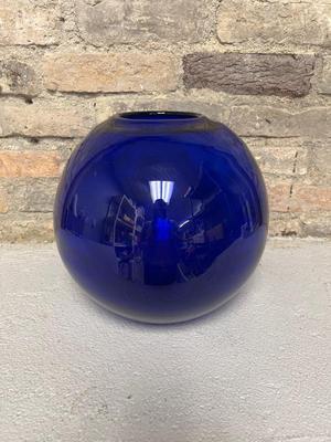 Large Cobalt Glass Ball Vase