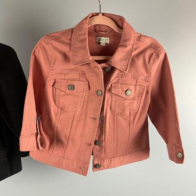 MB8245 Two Ladies Denim Jackets, Sandro and LOFT
