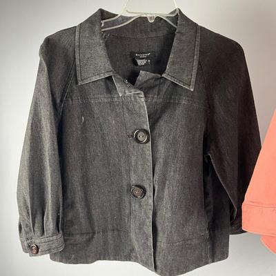 MB8245 Two Ladies Denim Jackets, Sandro and LOFT