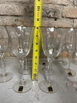 Oneida Chateau Gold Water & Wine Stems