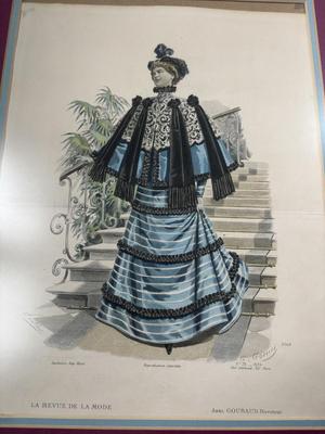 Lot 8MMM: Set of four antique fashion print