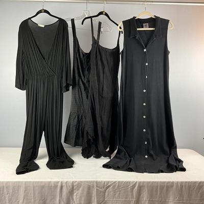 MB8247 Lot of Black Dresses and Pant Suit