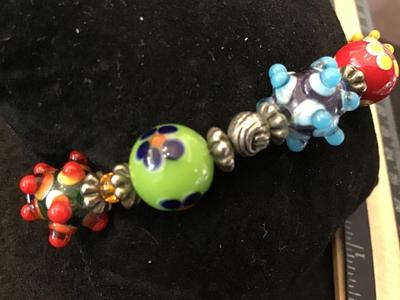 Art Glass Toggle Bracelet