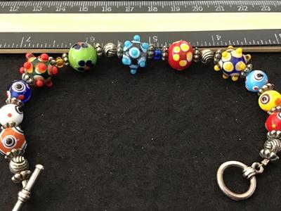 Art Glass Toggle Bracelet