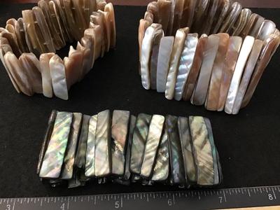 3 Beautiful Shell Bracelets Excellent