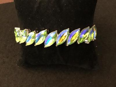 Marquis Peridot aurora Borealis Bracelet